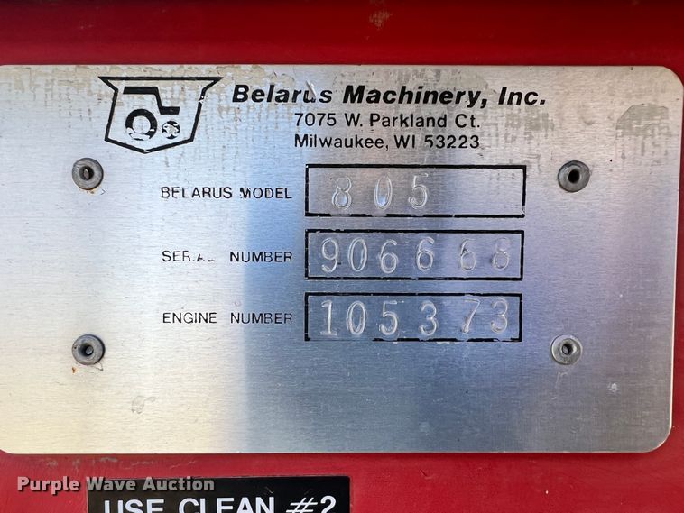 image for item ID9615 Belarus 805  tractor