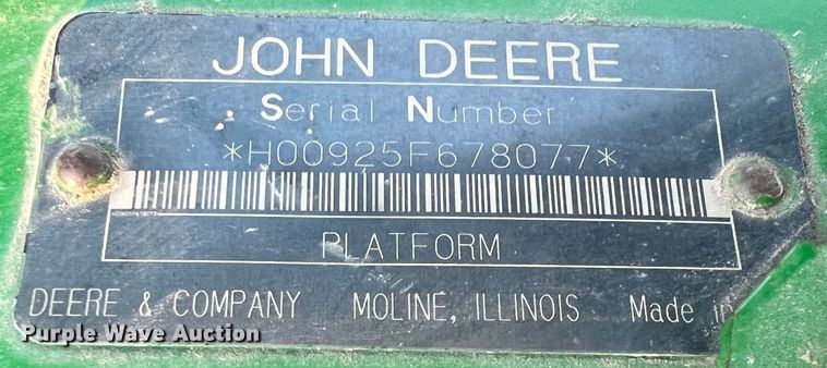 image for item ID9650 1998 John Deere 925  flex head