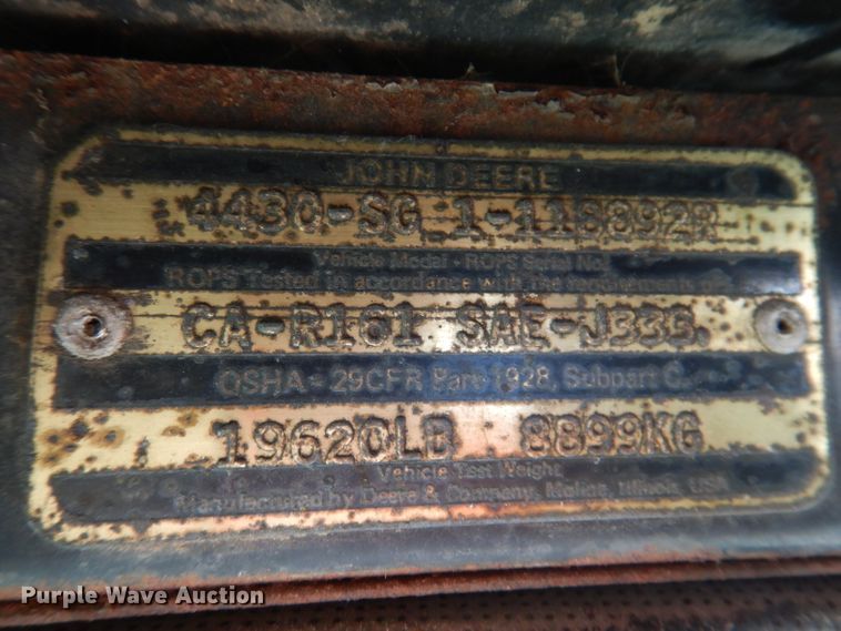 image for item JH9906 1977 John Deere 4430  tractor