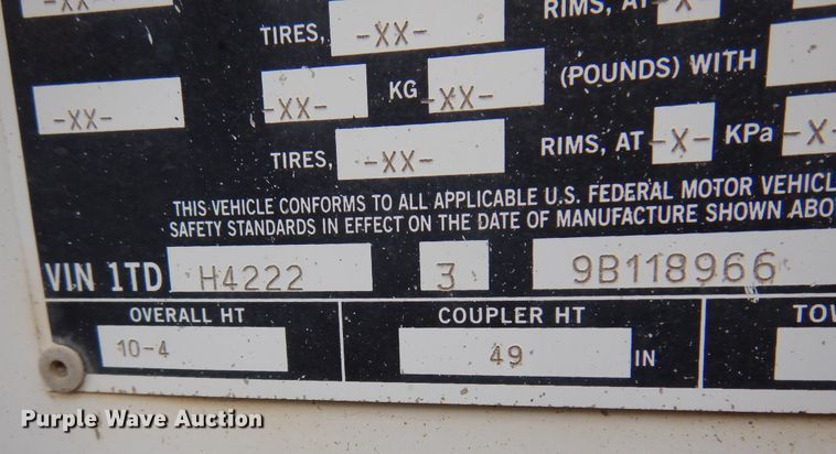 image for item JJ9748 2009 Timpte Super Hopper  grain trailer