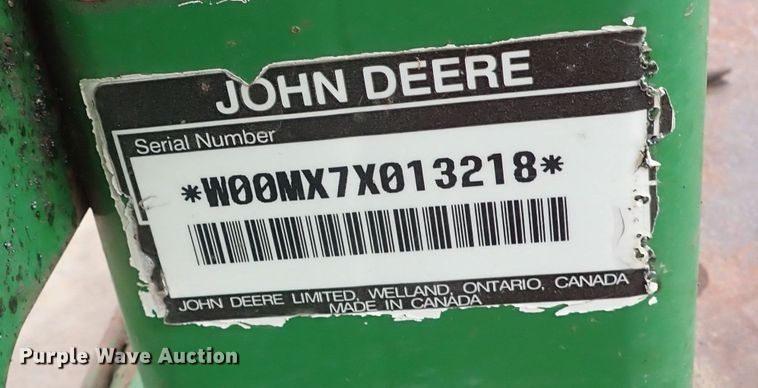 image for item JT9987 John Deere MX7  rotary mower