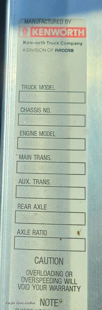 image for item GB9164 1996 Kenworth T600  semi truck