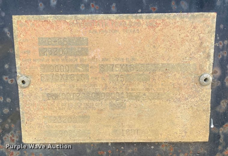 image for item ID9611 1986 Interstate  equipment trailer