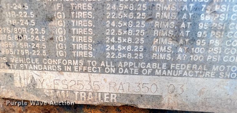 image for item ID9624 1994 Utility  flatbed trailer