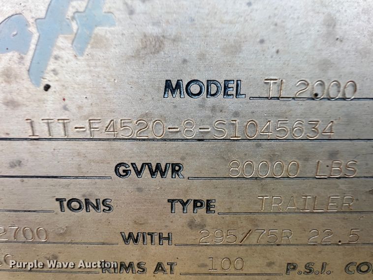 image for item ID9625 1995 Transcraft TL2000  flatbed trailer