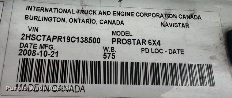 image for item ID9626 2009 International ProStar  semi truck
