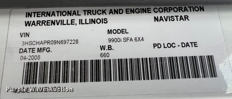 image for item ID9627 2009 International 9900i  semi truck