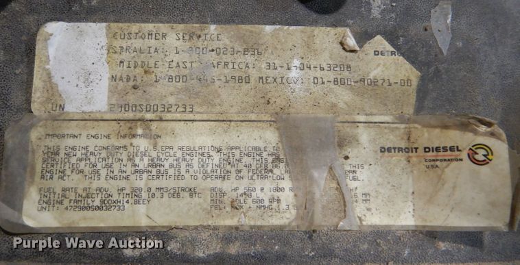image for item IE9541 2010 Detroit Diesel DD15  engine