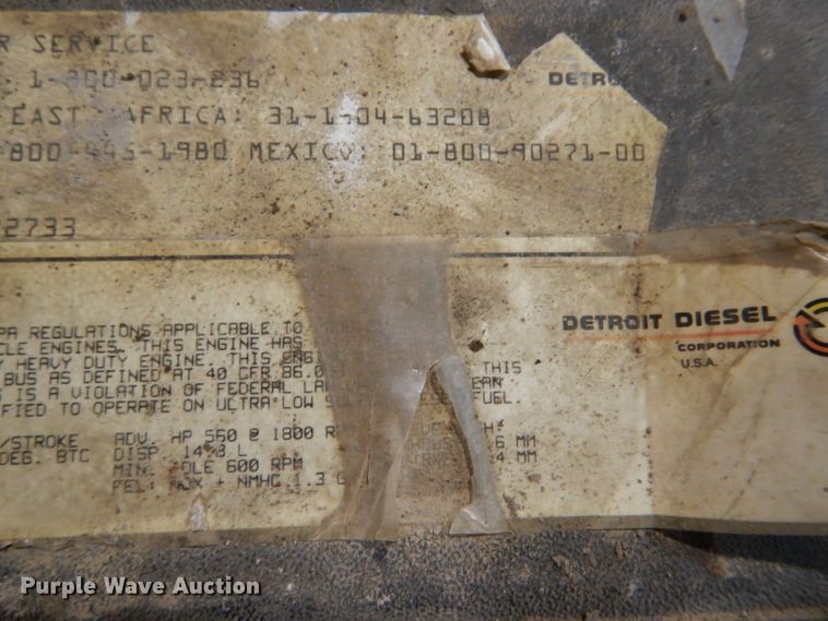 image for item IE9541 2010 Detroit Diesel DD15  engine
