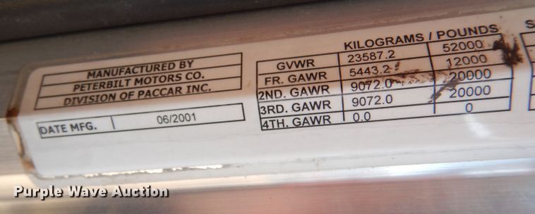 image for item IV9974 2002 Peterbilt 379  semi truck