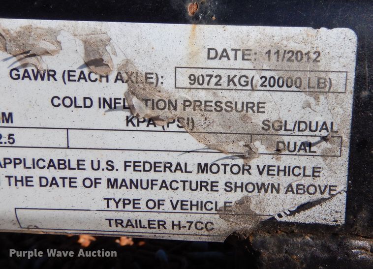 image for item IV9975 2013 Wally-Mo H-7CC  car carrier