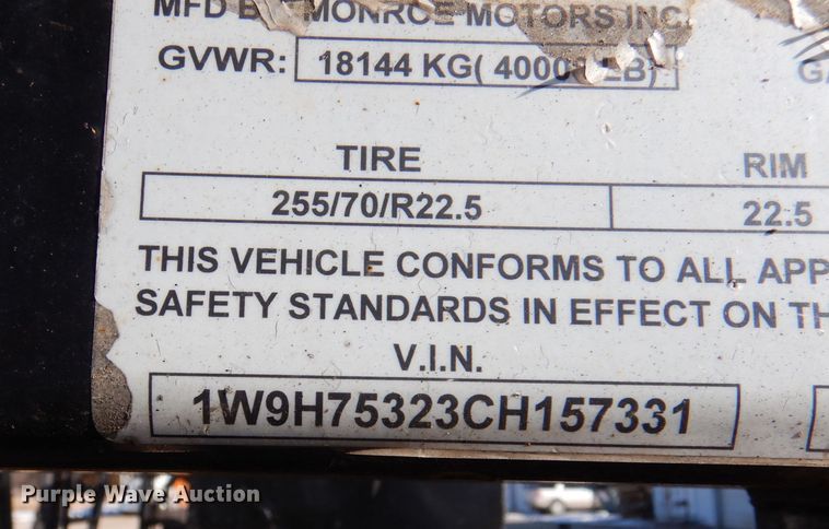 image for item IV9975 2013 Wally-Mo H-7CC  car carrier