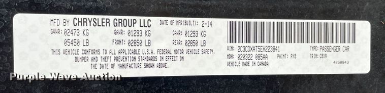 image for item DN0107 2014 Dodge Charger Police