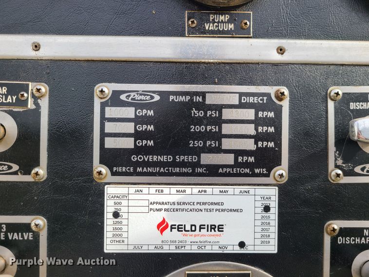 image for item GB9180 1974 Pierce A1823-301  pumper fire truck