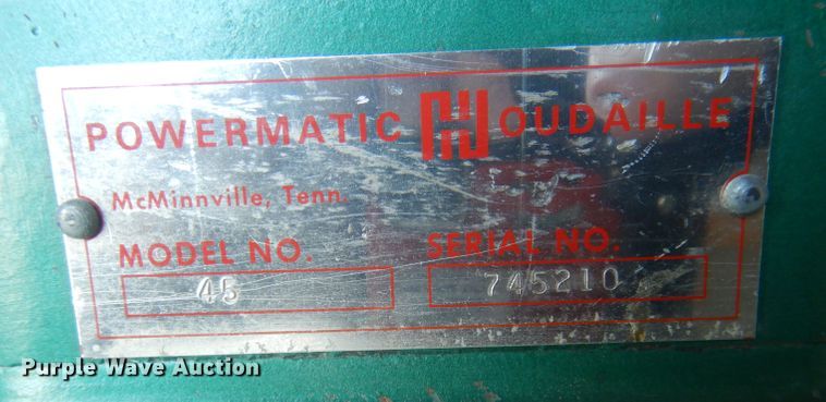 image for item HU9374 Powermatic 45  wood lathe