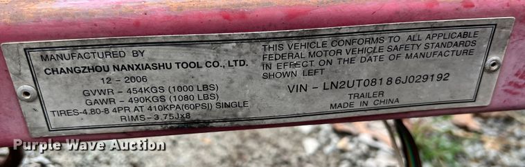 image for item ID9647 Utility trailer