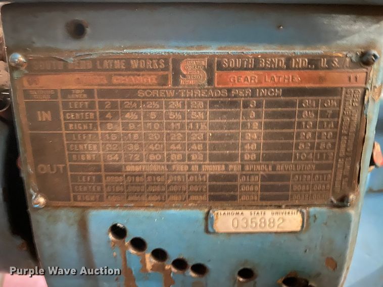 image for item IG9525 South Bend  lathe