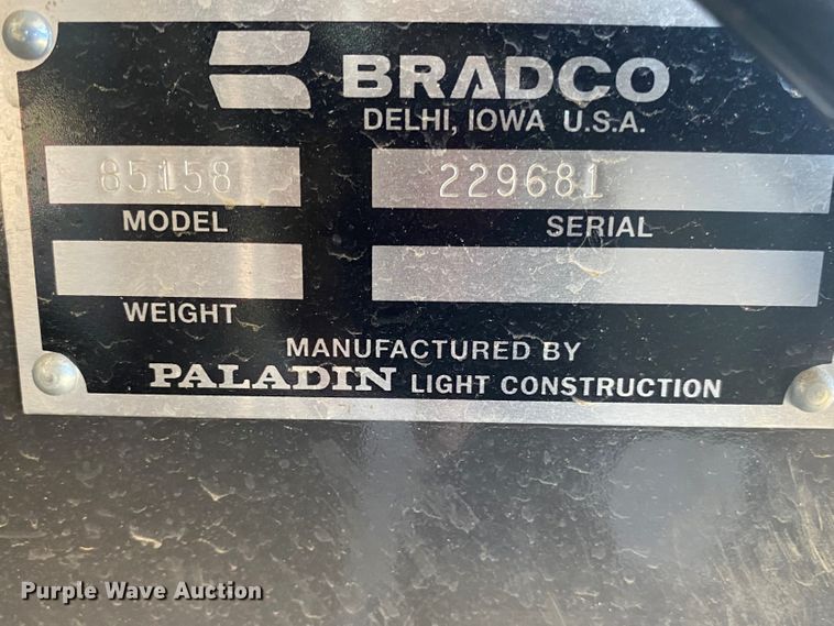 image for item IG9579 Bradco 408  skid steer backhoe