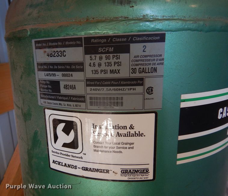 image for item JJ9712 Speedaire  air compressor