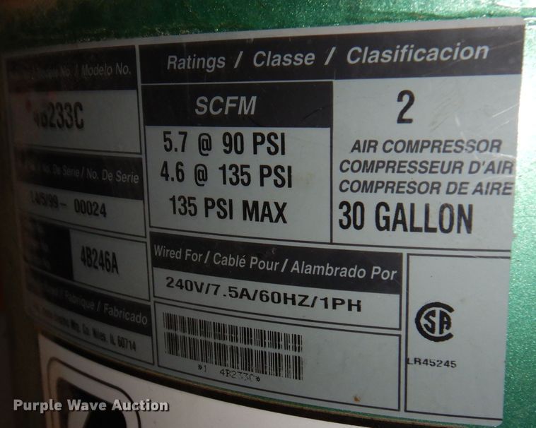 image for item JJ9712 Speedaire  air compressor