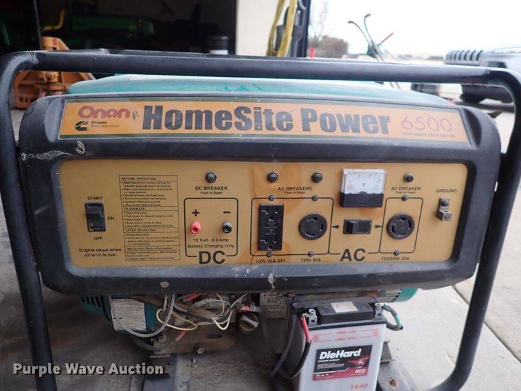 image for item JU9007 Onan 6500  generator
