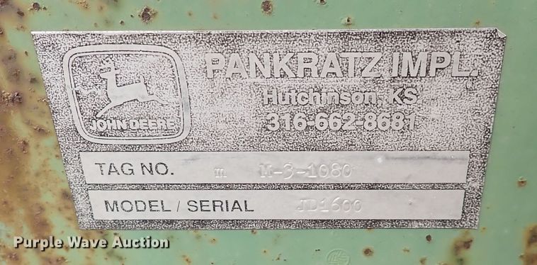 image for item JU9011 John Deere 1600  field cultivator