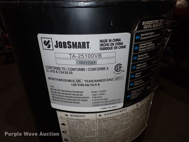image for item JU9034 JobSmart air compressor