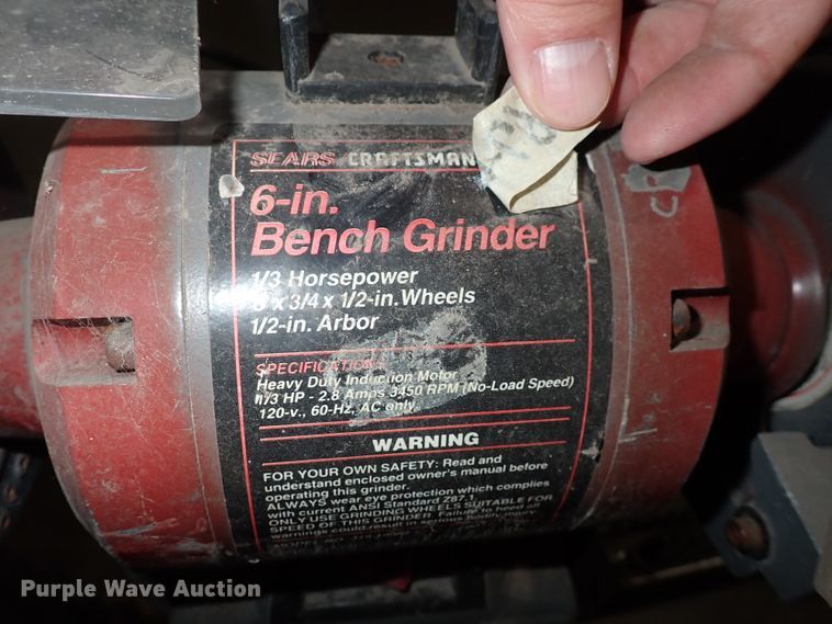 image for item JU9035 Sears Craftsman bench grinder