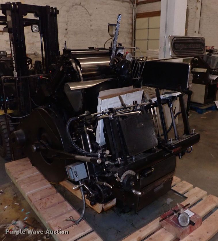 image for item JU9050 Heidelberg Original  letterpress printing press