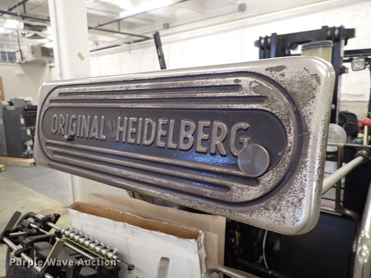 image for item JU9050 Heidelberg Original  letterpress printing press