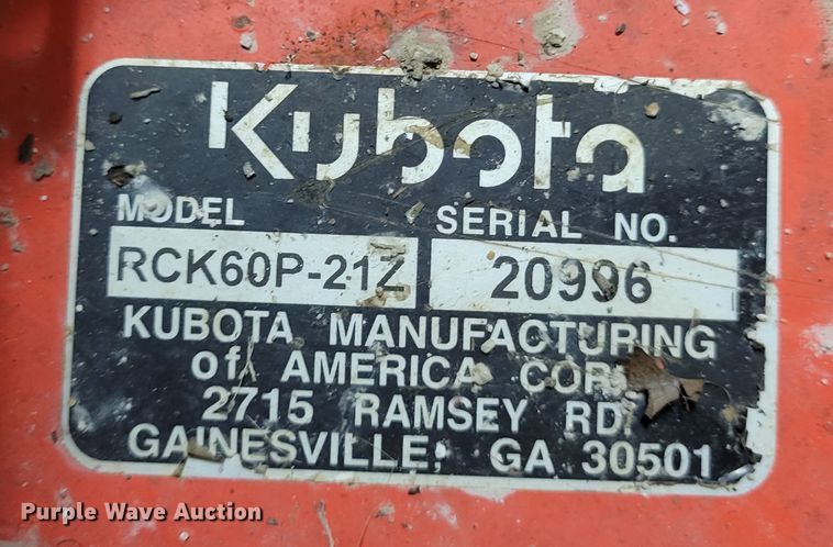 image for item KH9903 Kubota ZD21  ZTR lawn mower