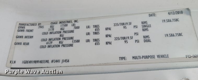 image for item KH9911 2009 GMC C4500  ambulance