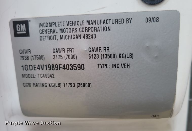 image for item KH9911 2009 GMC C4500  ambulance