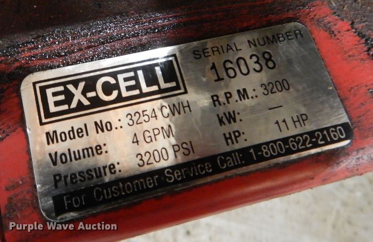 image for item KJ9490 Ex-Cell  pressure washer