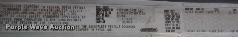 image for item DK3479 2005 Freightliner Business Class M2 106  truck cab and chassis
