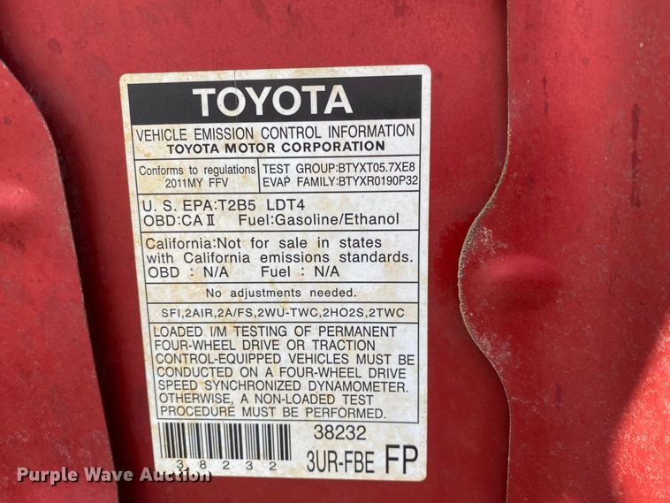 image for item DL6860 2011 Toyota Tundra  Double Cab pickup truck