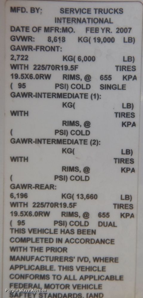 image for item DN5449 2007 Ford F550 Super Duty XL  utility / service truck