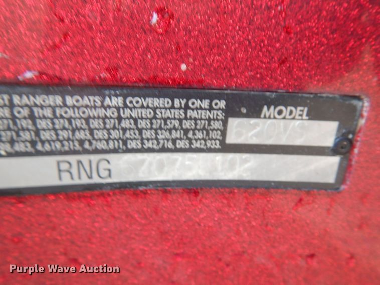 image for item IO9578 2002 Ranger 620VS  boat