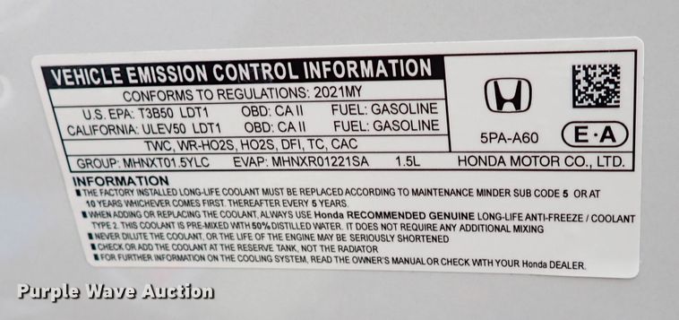 image for item IS9376 2021 Honda CR-V  SUV