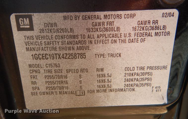 image for item JD9454 2004 Chevrolet Silverado 1500  Joe Gibbs Performance Ext. Cab pickup truck