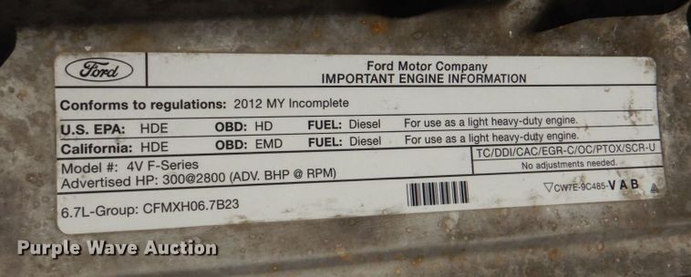 image for item JD9461 2012 Ford F550 Super Duty XL  utility / service truck