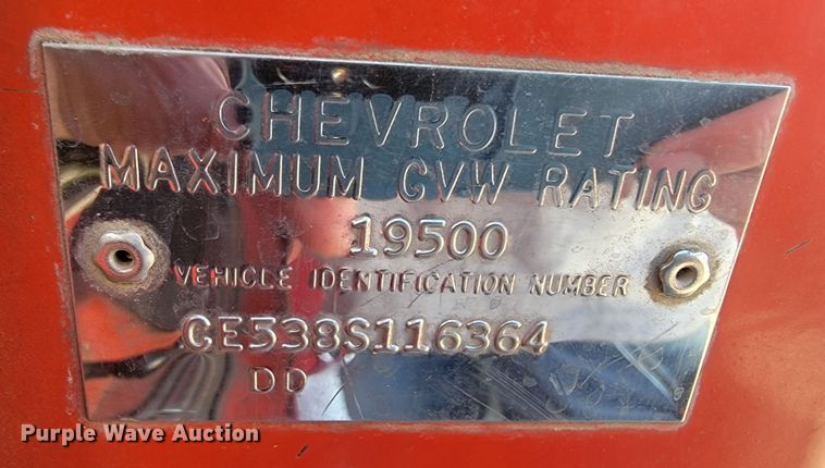 image for item JE9114 Chevrolet C50  pumper fire truck