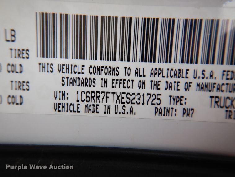 image for item JH9912 2014 Dodge Ram 1500  Quad Cab pickup truck