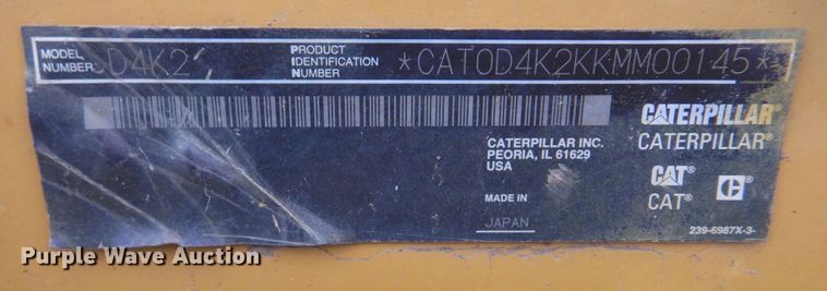 image for item DH8158 2012 Caterpillar D4K2XL  dozer