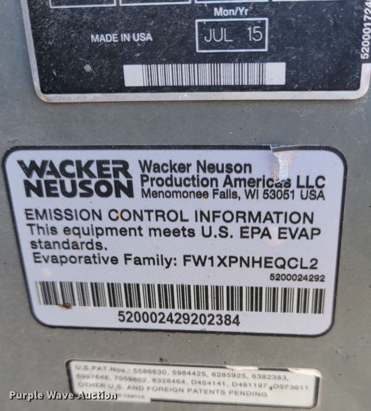image for item DI1166 2015 Wacker Neuson RD12  double drum vibratory roller