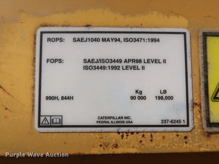 image for item DJ2259 1995 Caterpillar 990 Series II  wheel loader