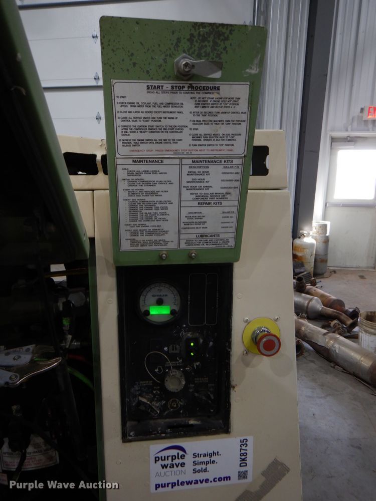 image for item DK8735 2013 Sullair 375CHAFDPQCA4  air compressor