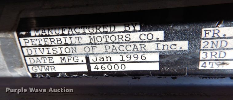 image for item DL8879 1996 Peterbilt 379  dump truck