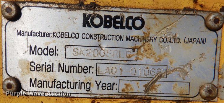 image for item DN5445 2001 Kobelco SK200SRLC  excavator