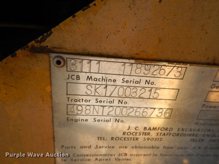 image for item JD9462 JCB 3111  backhoe